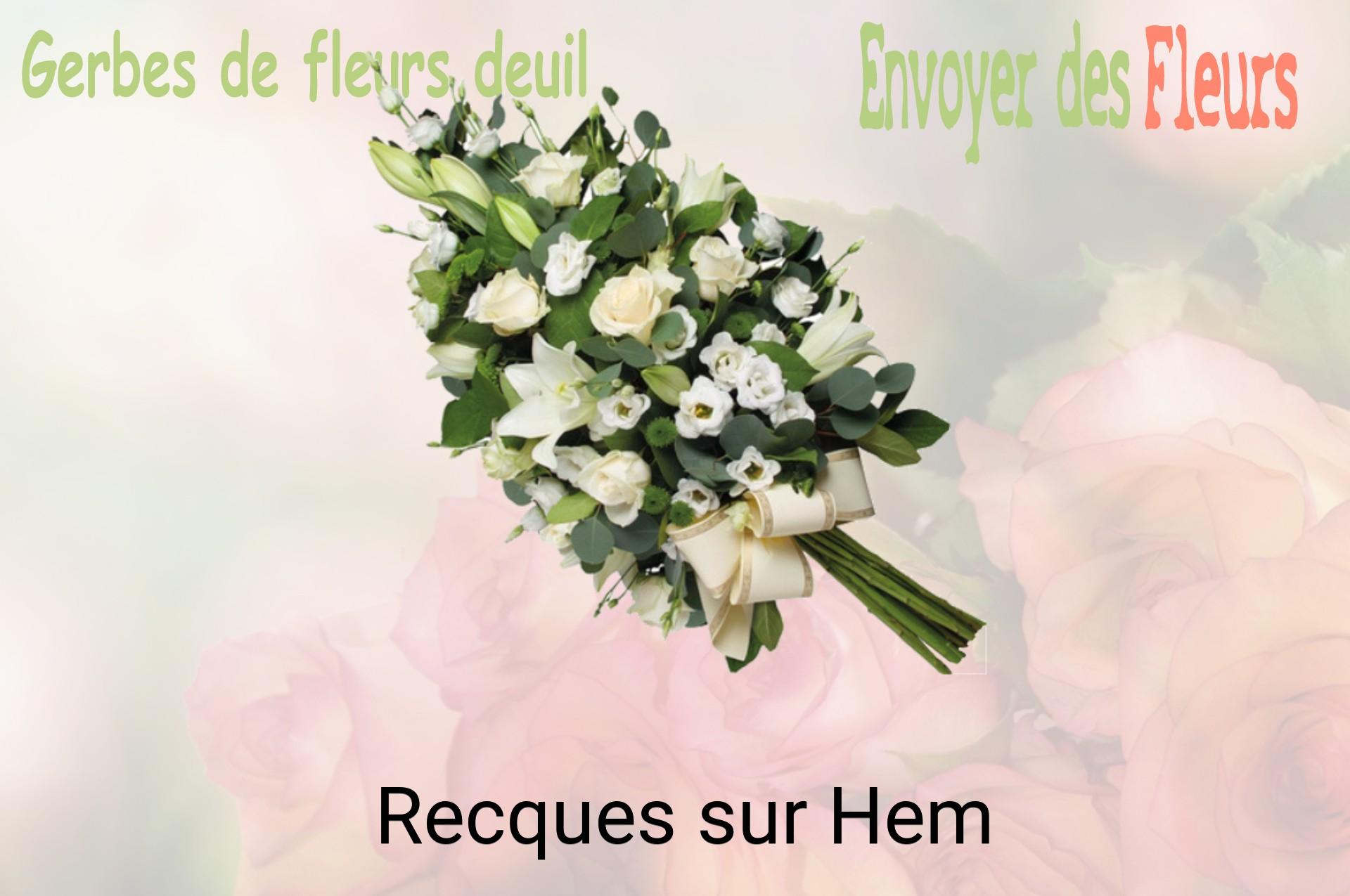 Gerbe de fleurs de deuil livrée à Recques-sur-Hem